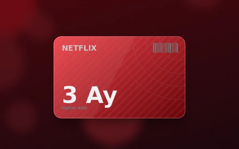 Netflix 3 Aylık Hediye Kartı